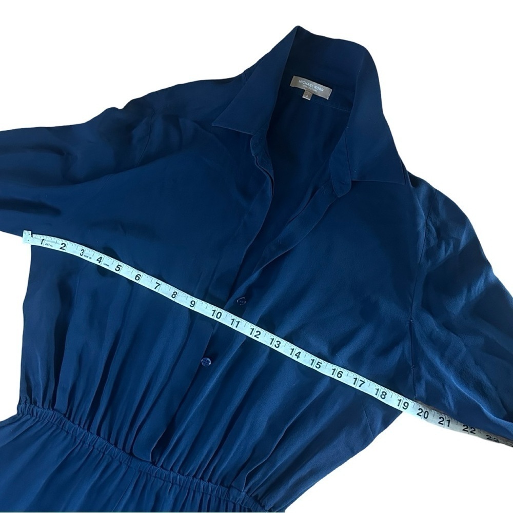 Michael Kors Collection Navy Silk Jumpsuit - Picture 5 of 8